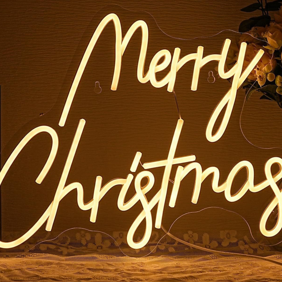 Dimmable LED Neon Light for Christmas Party Wall Decor USB Powered