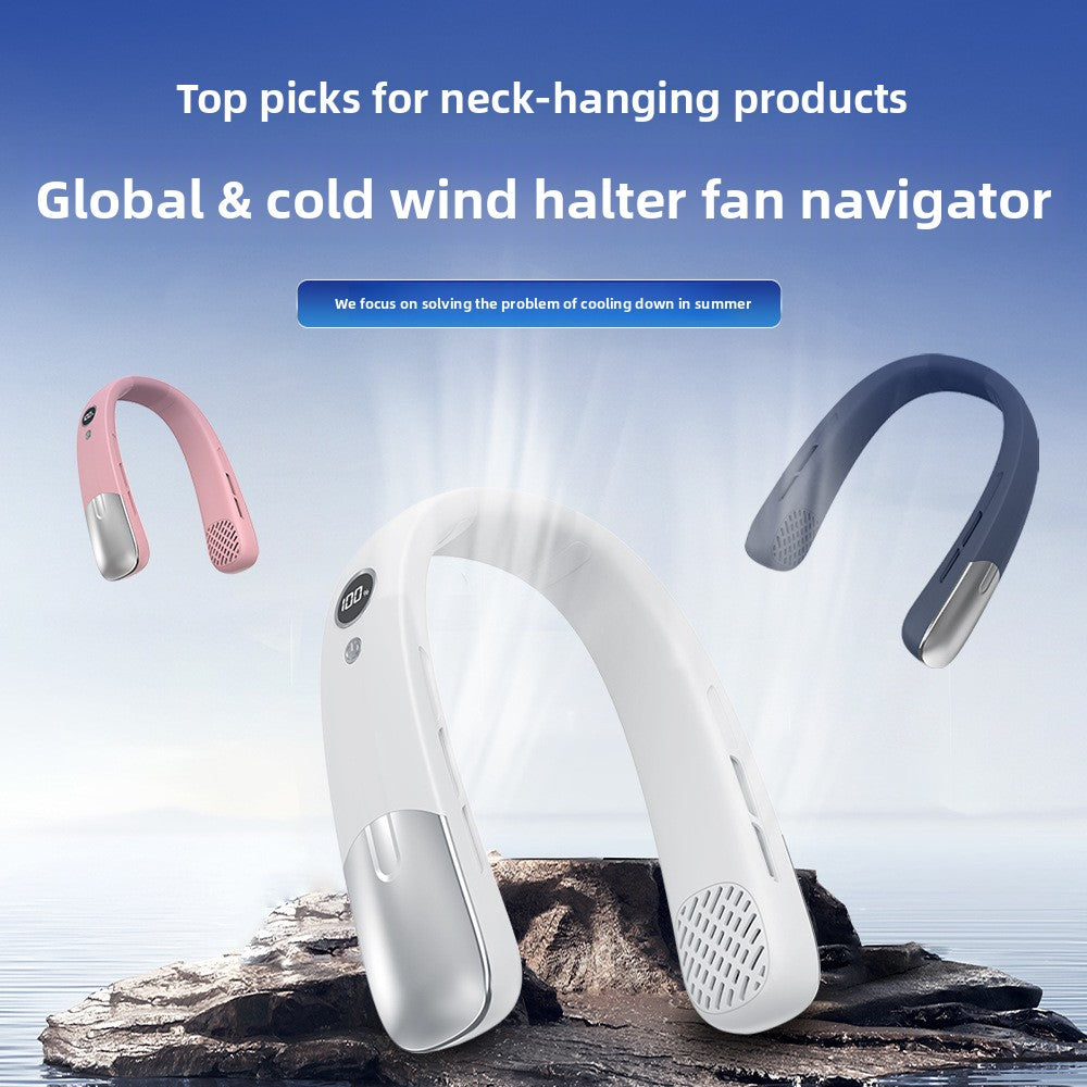 Digital Display Hanging Neck Fan