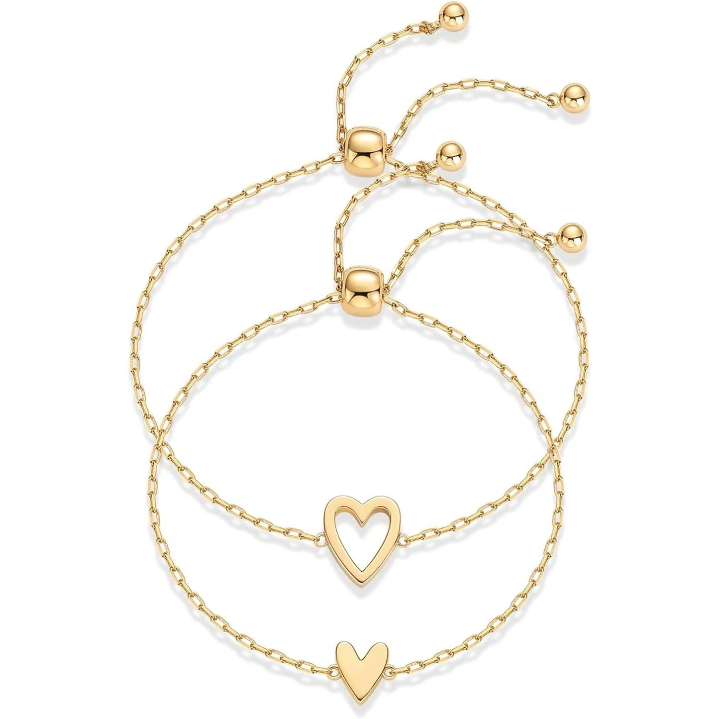 Adjustable Heart Friendship Bracelet