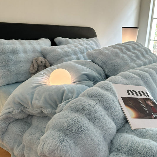Flannel Fleece-Lined Bedding Set