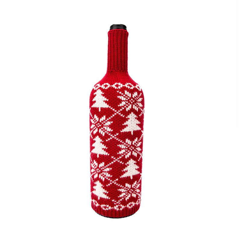Christmas Wool Knit Wine Bottle Cover
