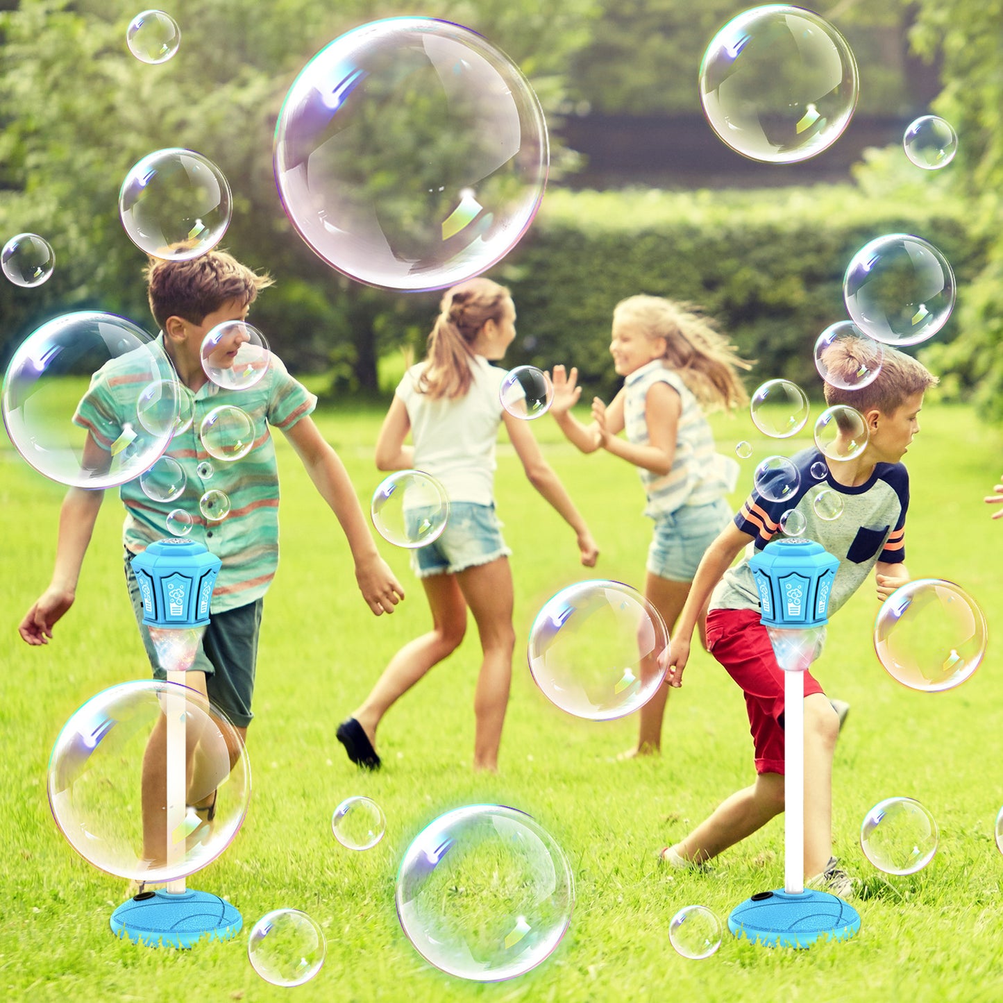 Automatic Light Music Bubble Machine for Outdoor Garden Parties