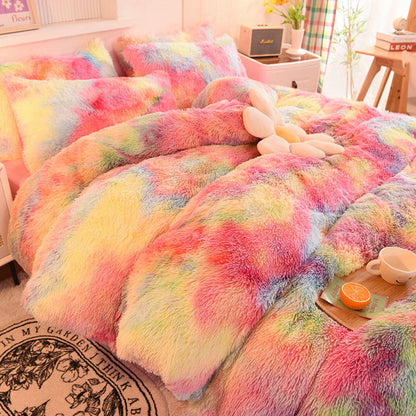 Thickened Mink Velvet Four-Piece Bedding Set