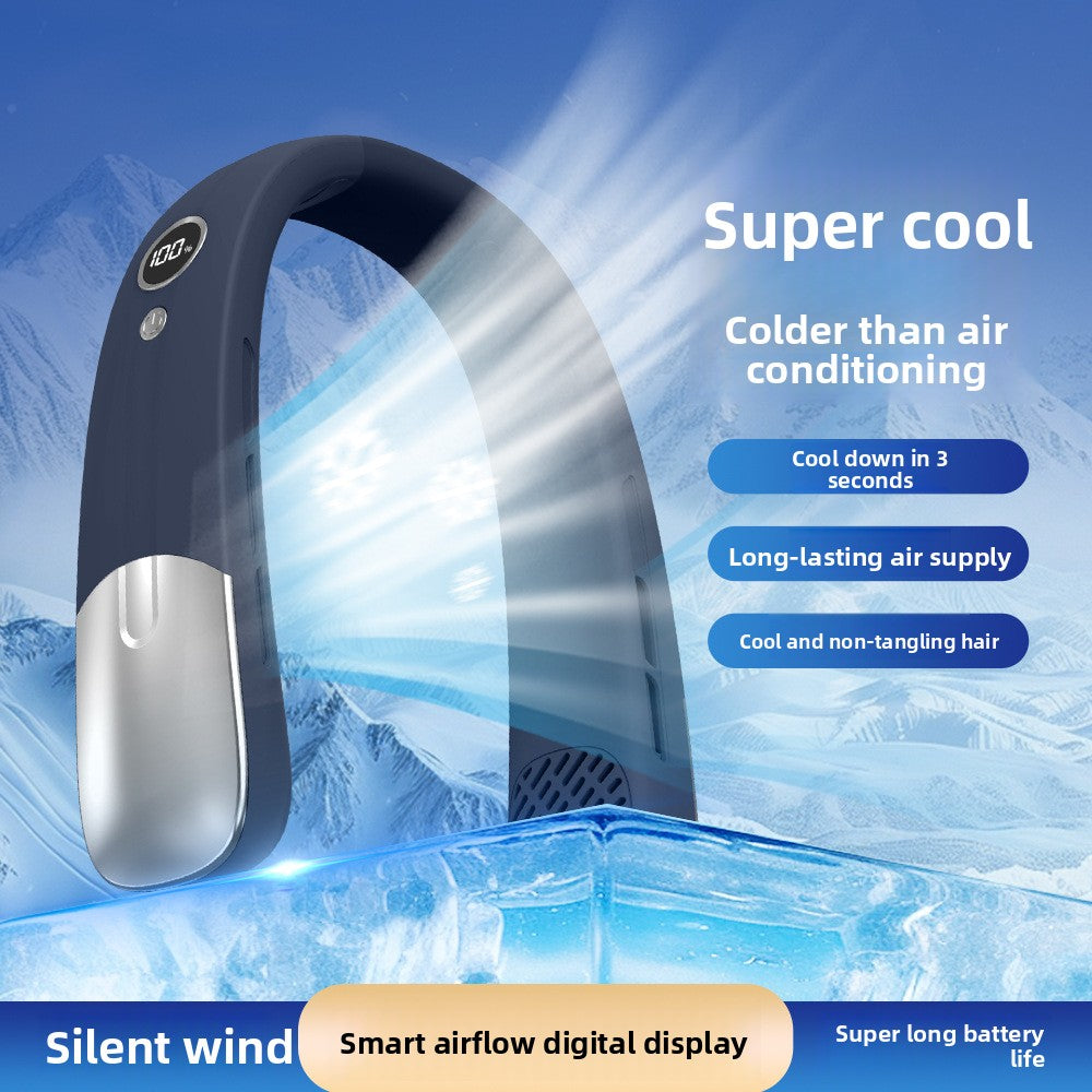 Digital Display Hanging Neck Fan