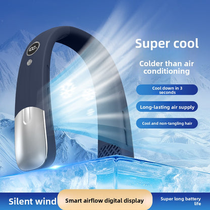 Digital Display Hanging Neck Fan