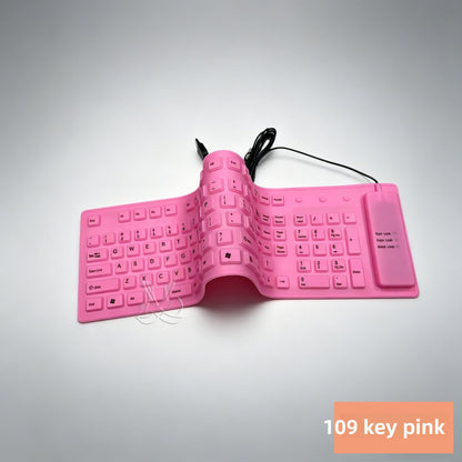 Silicone Mute Soft Keyboard USB Wired Folding