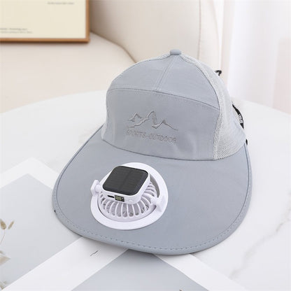 Suggested English Title: Solar Powered Fan Sun Hat for Outdoor Summer