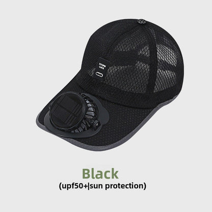 Suggested English Title: Solar Powered Fan Sun Hat for Outdoor Summer