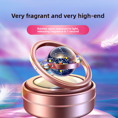 Solar System Car Perfume Ornament with Rotating Rings