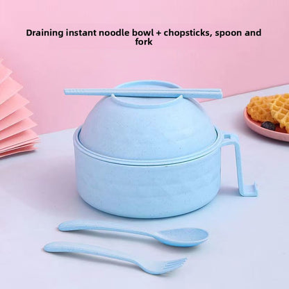 Microwave Safe Japanese Style Noodle Bowl with Utensils
