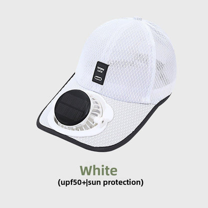Suggested English Title: Solar Powered Fan Sun Hat for Outdoor Summer