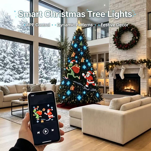 Smart RGBIC Christmas Tree LED String Lights USB APP Control DIY Holiday Decoration