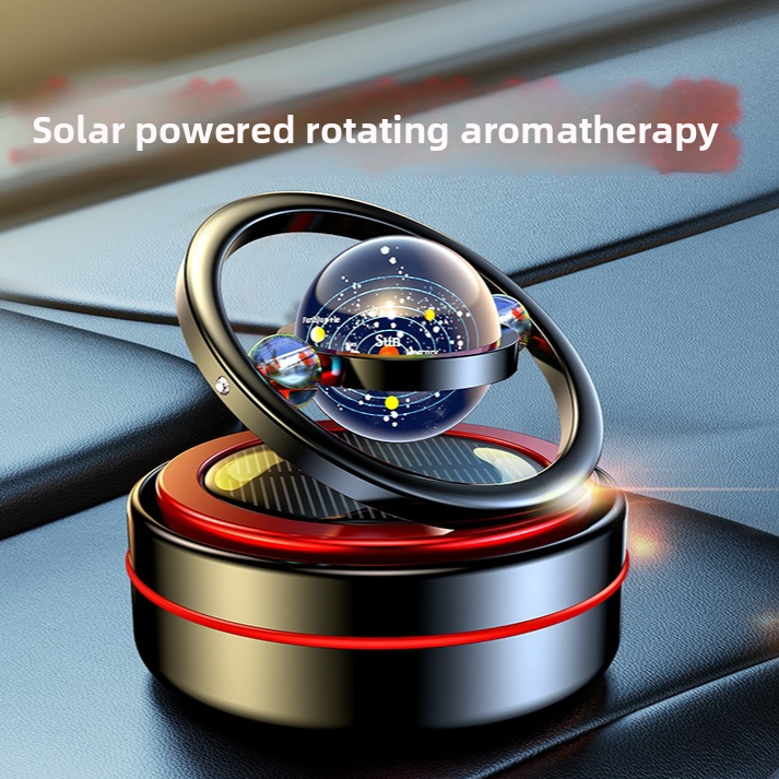 Solar System Car Perfume Ornament with Rotating Rings