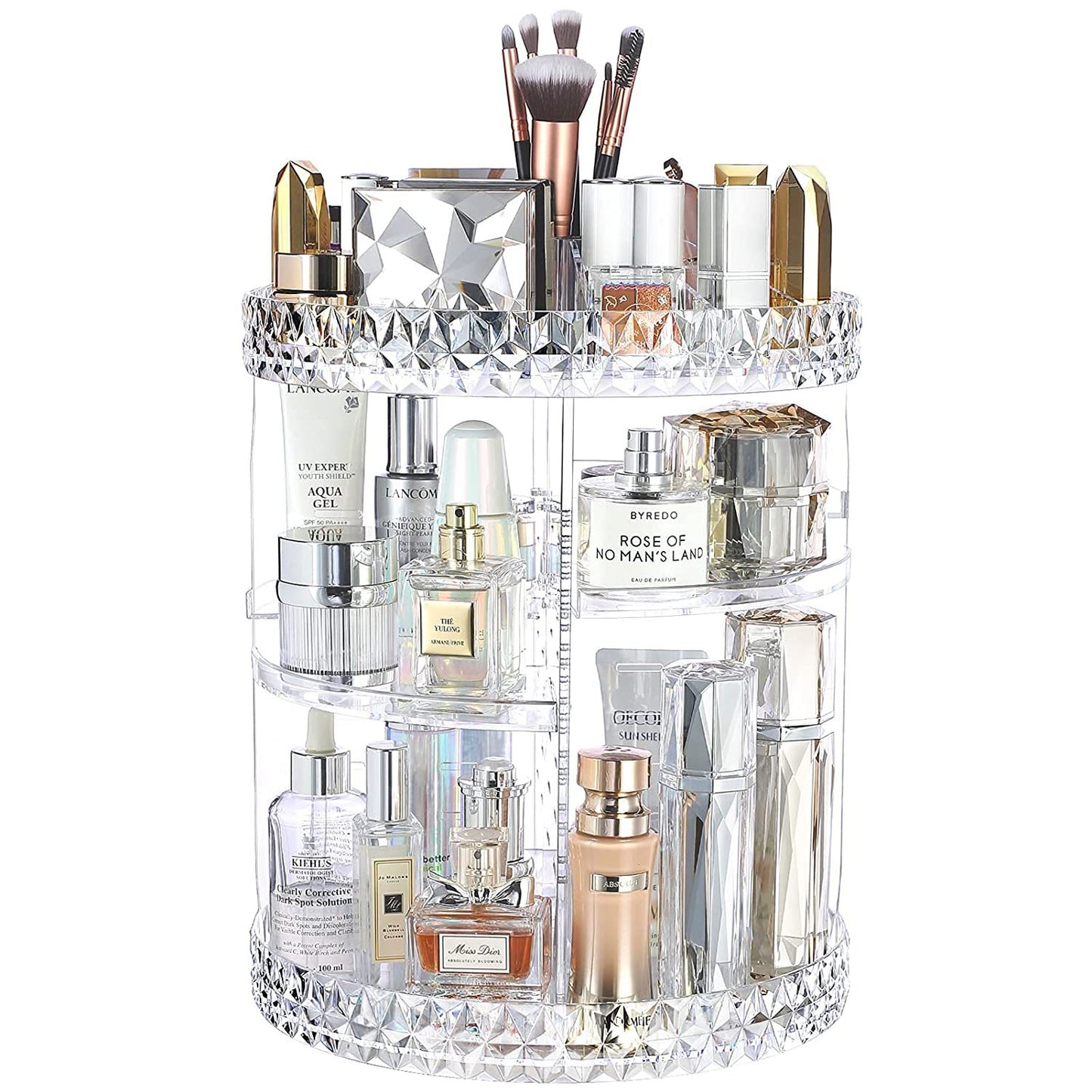 Cosmetic storage box transparent rotating dresser