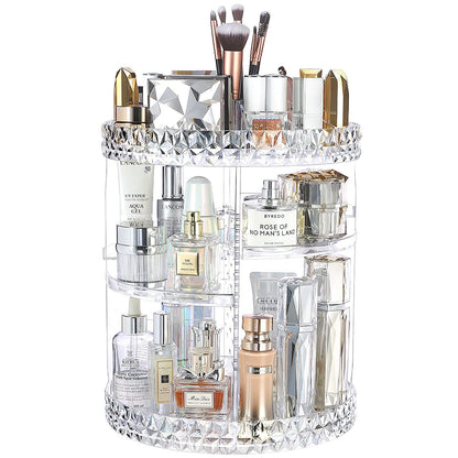 Cosmetic storage box transparent rotating dresser