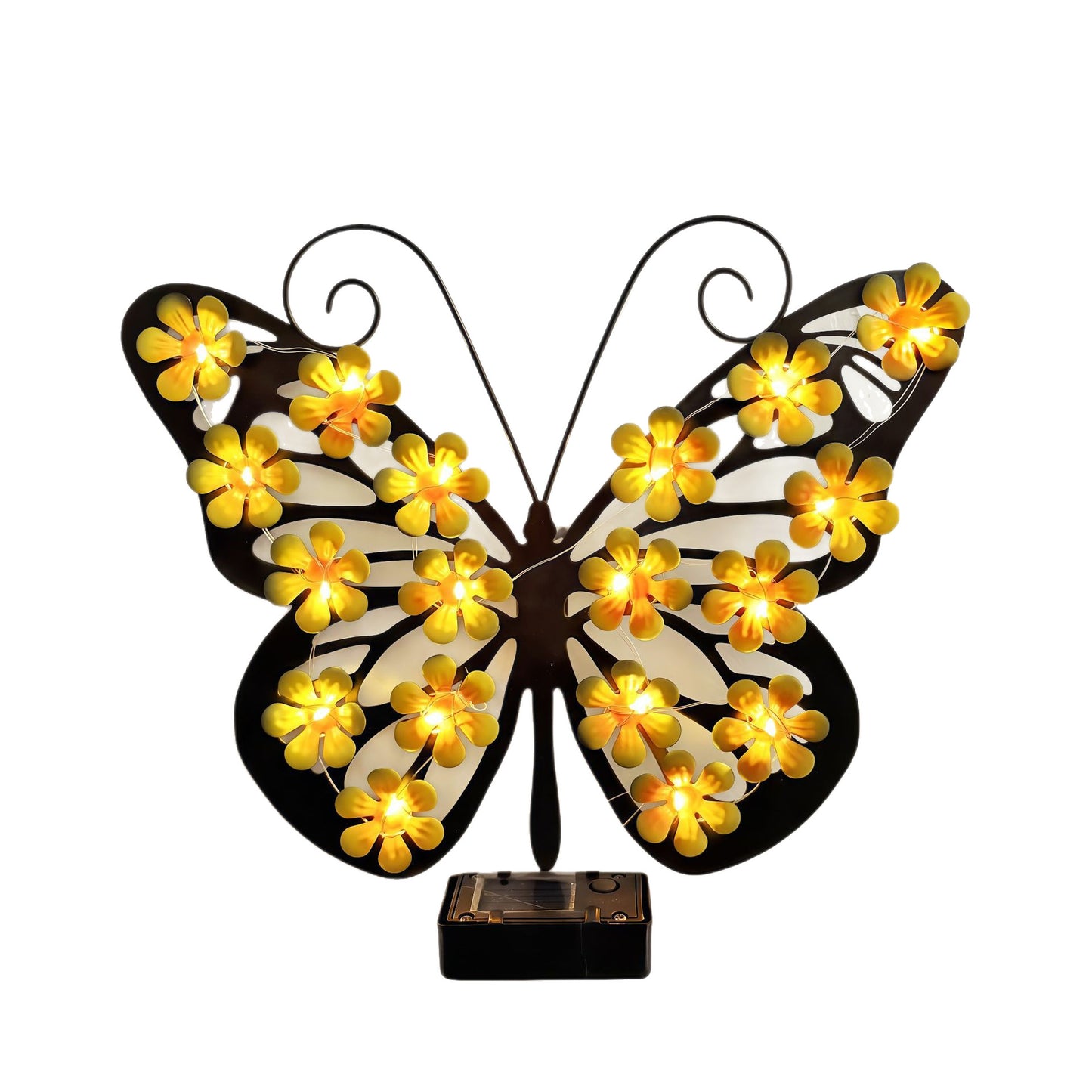 Solar Butterfly Wall Light Outdoor Garden Decoration