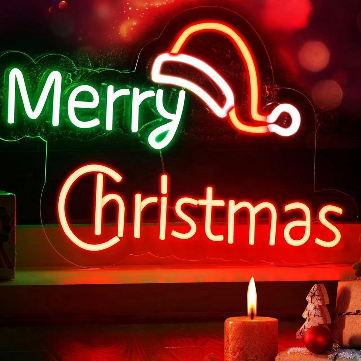 Dimmable LED Neon Light for Christmas Party Wall Decor USB Powered
