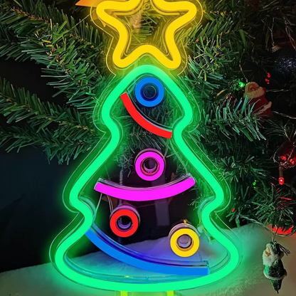Dimmable LED Neon Light for Christmas Party Wall Decor USB Powered
