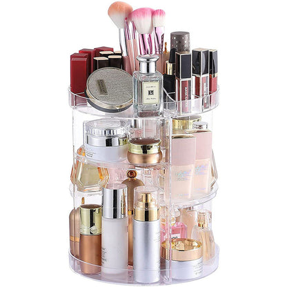 Cosmetic storage box transparent rotating dresser