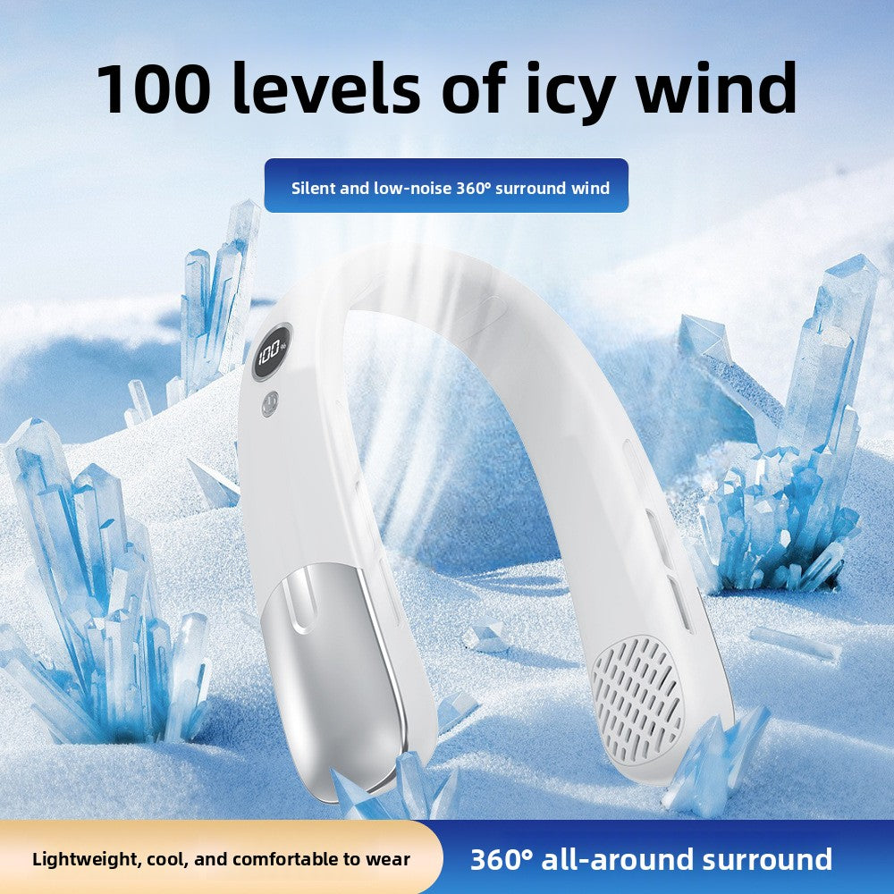 Digital Display Hanging Neck Fan