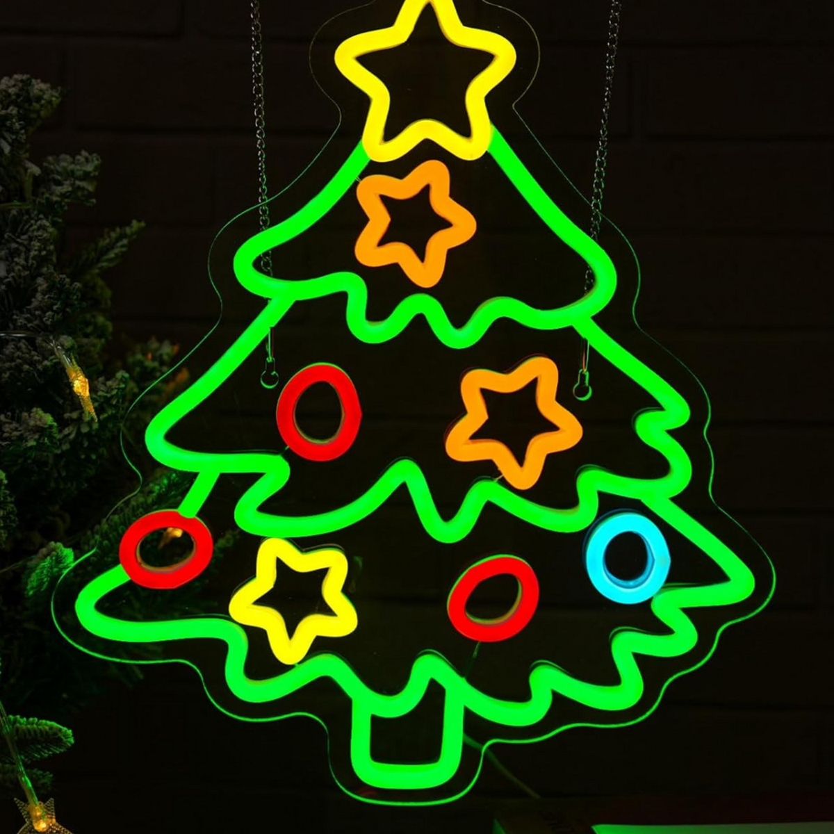 Dimmable LED Neon Light for Christmas Party Wall Decor USB Powered