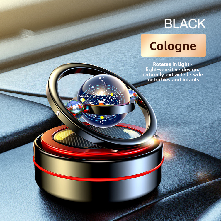 Solar System Car Perfume Ornament with Rotating Rings
