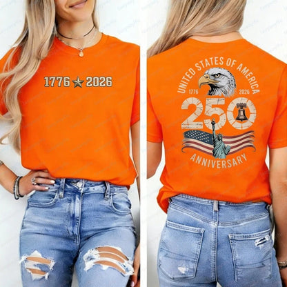 Patriotic Eagle Print T-Shirt
