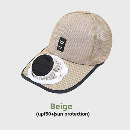 Suggested English Title: Solar Powered Fan Sun Hat for Outdoor Summer