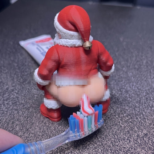 Santa Claus's feces toothpaste decoration