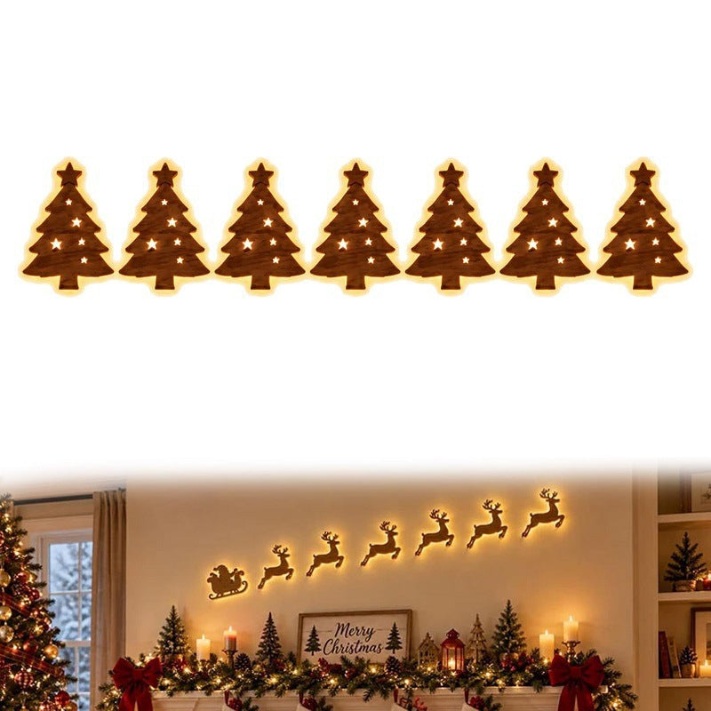 Elk Silhouette Light Indoor Christmas Wall Decoration