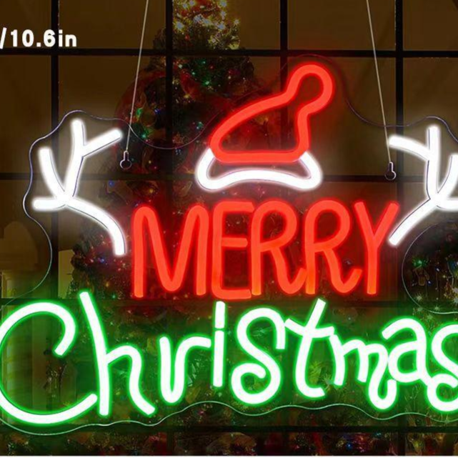 Dimmable LED Neon Light for Christmas Party Wall Decor USB Powered