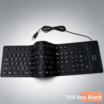 Silicone Mute Soft Keyboard USB Wired Folding