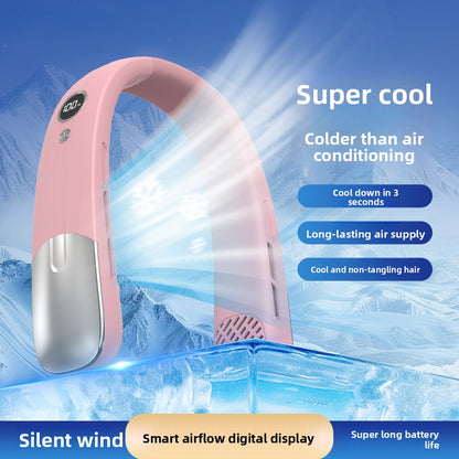 Digital Display Hanging Neck Fan