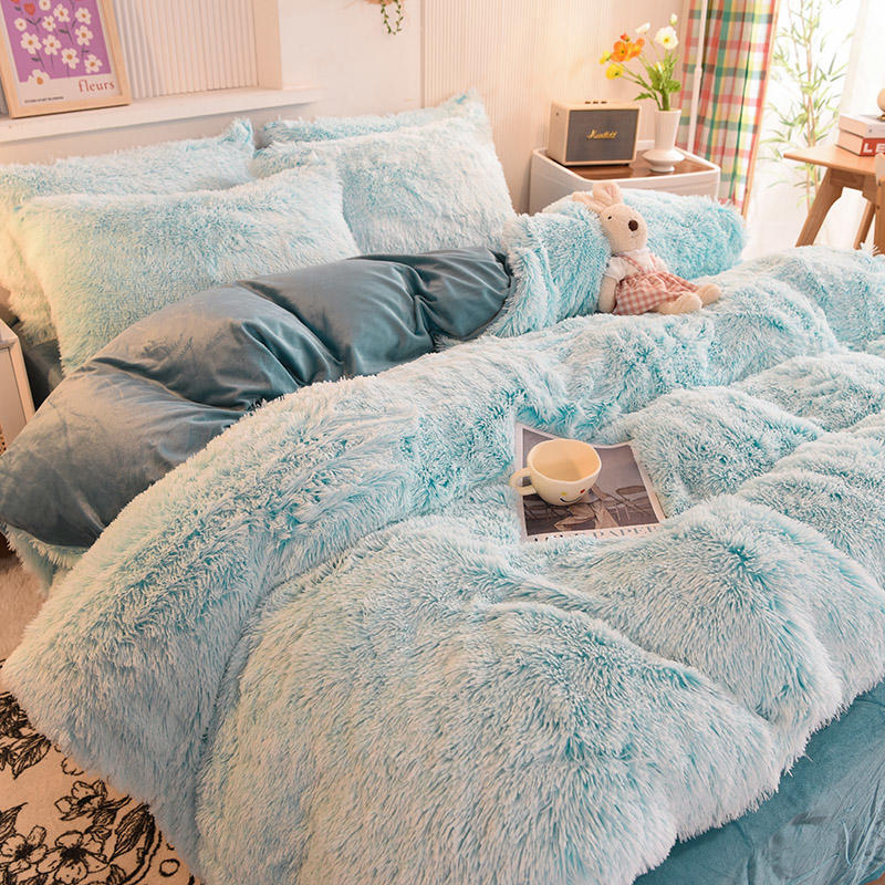 Thickened Mink Velvet Four-Piece Bedding Set
