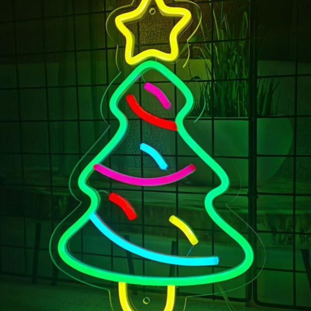 Dimmable LED Neon Light for Christmas Party Wall Decor USB Powered