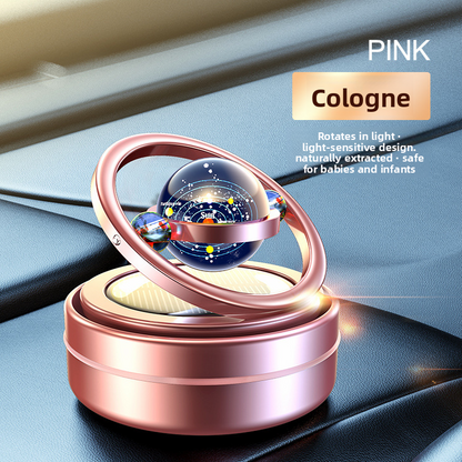 Solar System Car Perfume Ornament with Rotating Rings