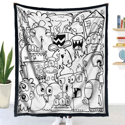 DIY Animal Pattern Coloring Blanket