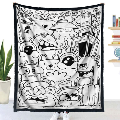 DIY Animal Pattern Coloring Blanket
