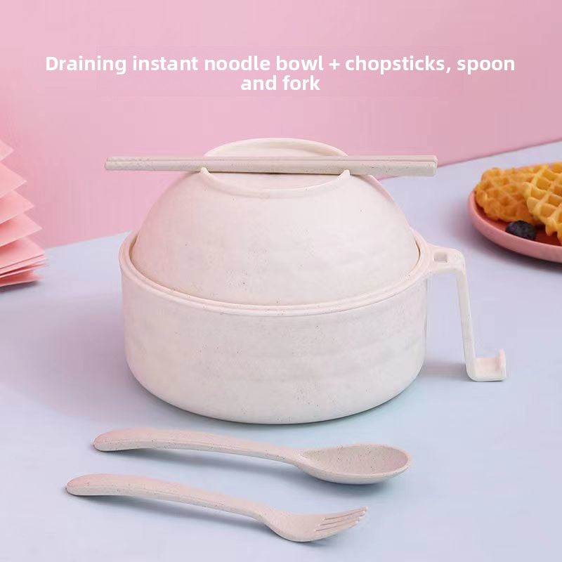 Microwave Safe Japanese Style Noodle Bowl with Utensils