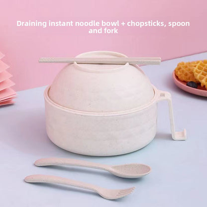 Microwave Safe Japanese Style Noodle Bowl with Utensils