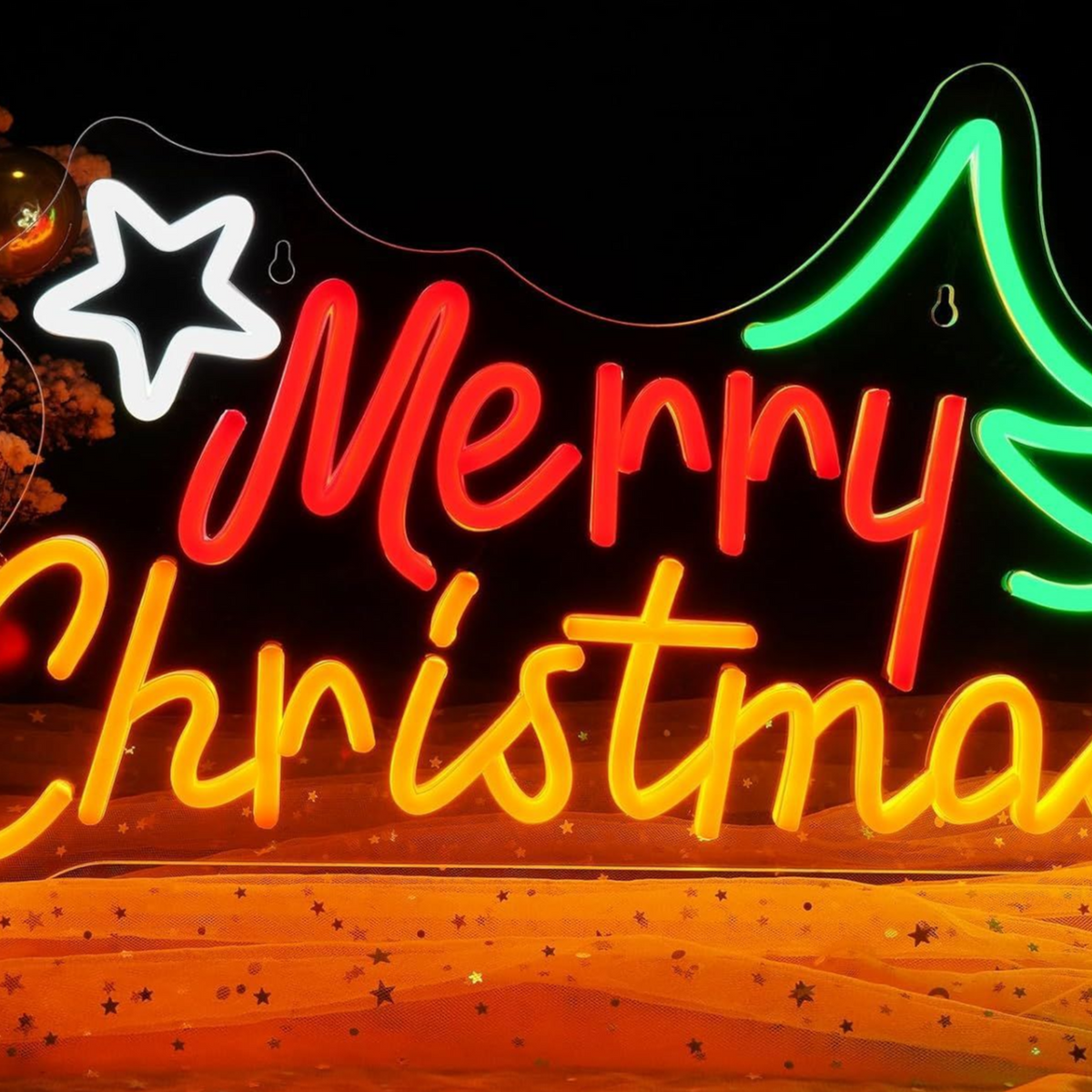 Dimmable LED Neon Light for Christmas Party Wall Decor USB Powered
