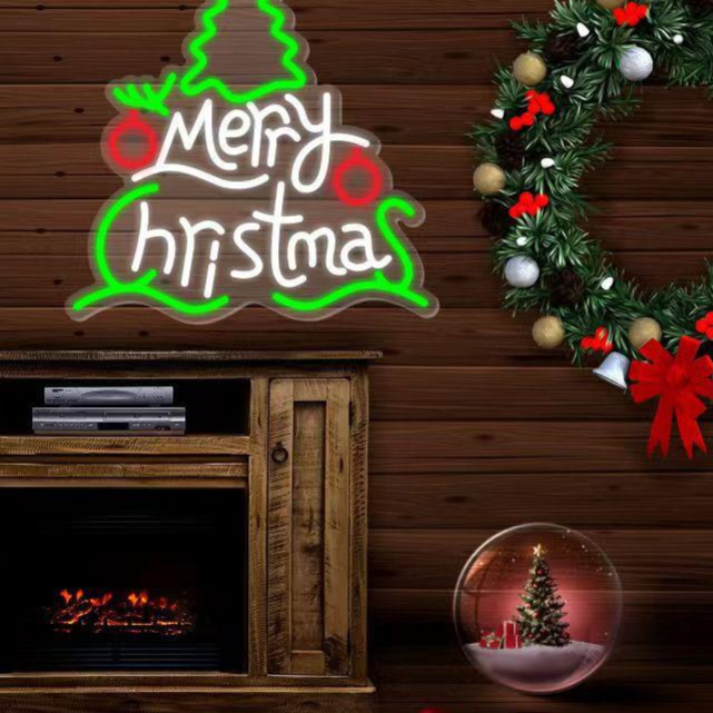Dimmable LED Neon Light for Christmas Party Wall Decor USB Powered