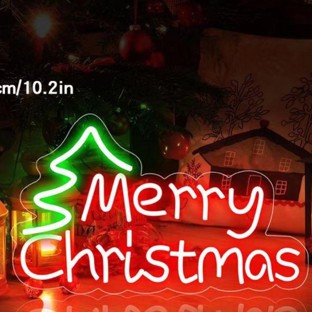 Dimmable LED Neon Light for Christmas Party Wall Decor USB Powered