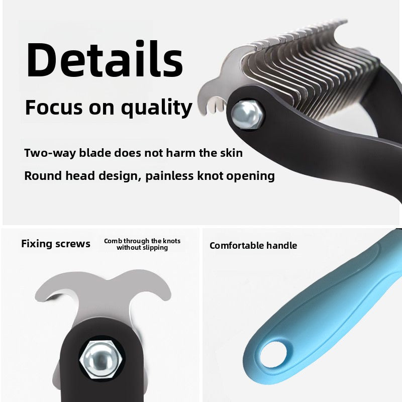 Pet Detangling Brush Stainless Steel Comb
