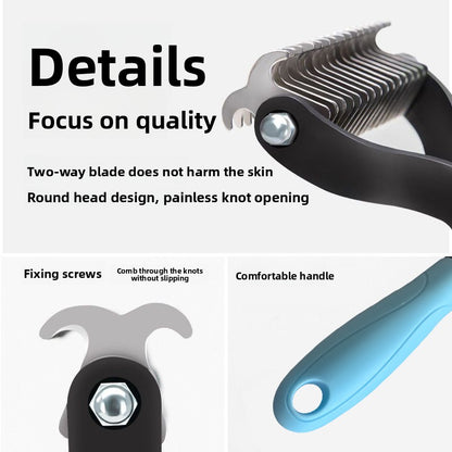 Pet Detangling Brush Stainless Steel Comb