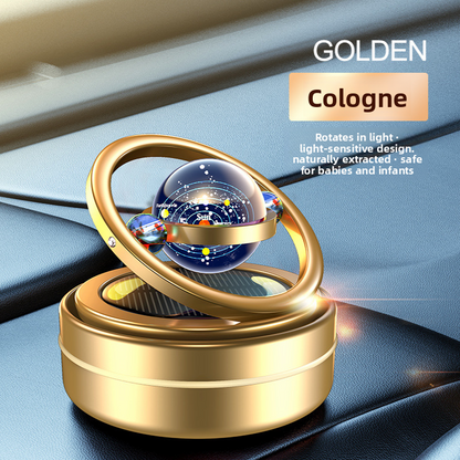 Solar System Car Perfume Ornament with Rotating Rings